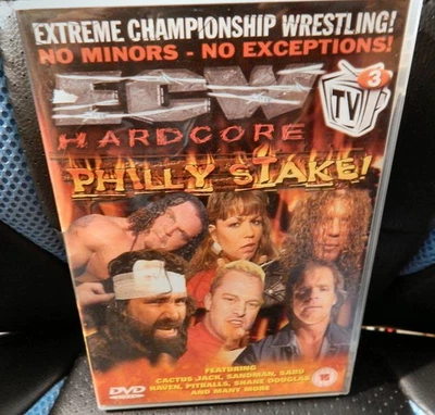 UNCENSORED ECW HARDCORE TV 3 PHILLY STAKE!  DVD .VGC.  ECW,WF,WWF,WWE,REF SL - Image 1 of 4