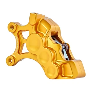 Arlen Ness 14" 6-Piston Differential Bore Gold Right Brake Caliper (02-204) - Picture 1 of 2