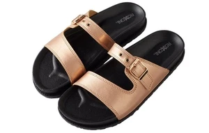 Pupeez Damen-Pantoletten offene Zehenpartie verstellbare Riemen - bequeme Slipper - Bild 1 von 11