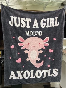 (N3) Axolotl Coperta Regalo per Ragazze, Axolotl Amanti Regali per Donna - Foto 1 di 2