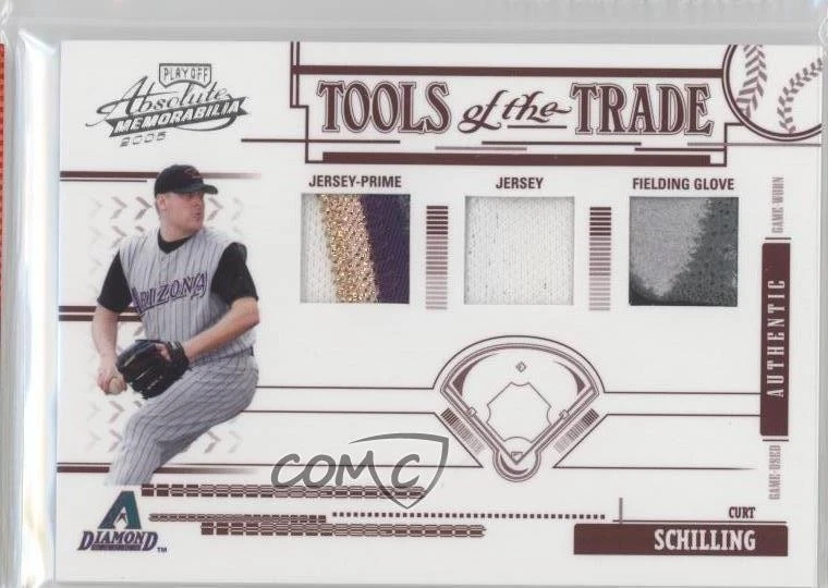 2005 Playoff Absolute Memorabilia Triple Prime Materials /100 Curt Schilling - Image 1 of 2