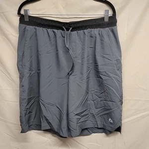 RBX Performance Mens Size L Large Stretch Drawstring Gray Gym Shorts - Picture 1 of 16