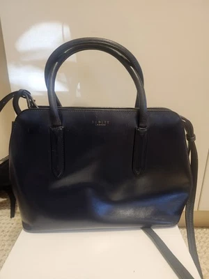 Radley London Liverpool Street Navy Blue  Leather Satchel/Crossbody Bag Ret.$348 - Image 1 of 4