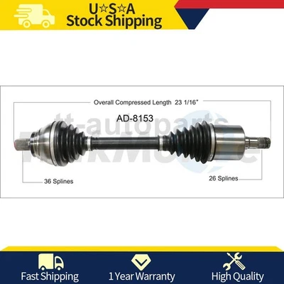 Eje delantero izquierdo CV eje eje eje para Audi TT 2006 2005 2004 2003 Foto 1 de 2
