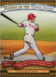 Chase Utley 2010 Topps History of the World Series #HWS24 Philadelphia Phillies - Picture 1 of 2