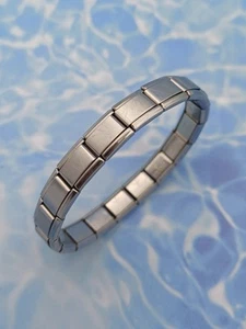 Signed Firenze Silver Tone Stainless Steel Stretch Bracelet Size Small - Picture 1 of 8