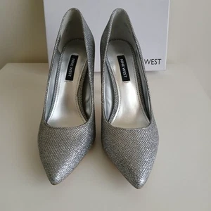Nine West Ladies Tatiana High Heels. Silver. Size 6.5. Brand New In Box - Picture 1 of 7
