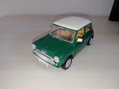 Mini Cooper 1/16 Burago Bburago Modellino Auto Raro Die Cast Vintage - Immagine 1 di 4