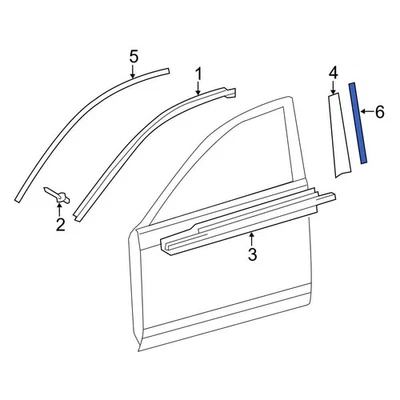 For Toyota Camry 2012-2017 Toyota 7597506050 Front Right Lower Black Out Tape Foto 1 de 4
