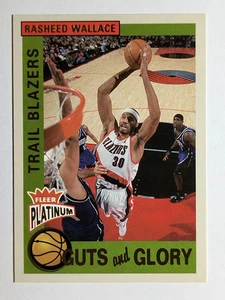 2002-03 Fleer Platinum Guts and Glory #6GG Rasheed Wallace - Picture 1 of 2