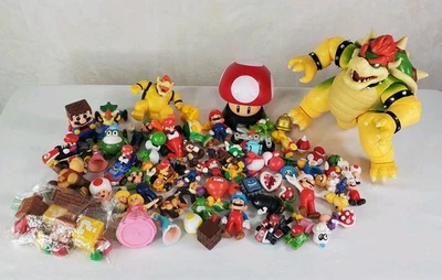 Lote de 70 estatuillas de Super Mario Bros juguete Lego Mario Yoshi sapo bowser grande Foto 1 de 4