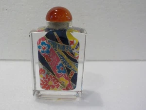 Vintage chinesische Schnupftabakglasflasche - rot - Bild 1 von 7