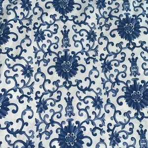 Lauren Ralph Lauren~ Porcelain Rosette/Chinoiserie 1 Twin Flat Made In USA EUC - Picture 1 of 5