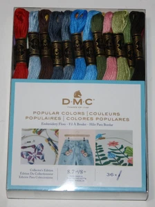 DMC Floss Popular Colors 36 Skeins 6 Strand Embroidery Thread NEW - Picture 1 of 4