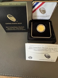 2015 US Marshals Service 225th Anniversary Gold Uncirculated - Picture 1 of 5