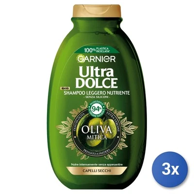 3x Ultradolce Garnier Shampoo 250 Ml. Oliva Mitica - Immagine 1 di 3