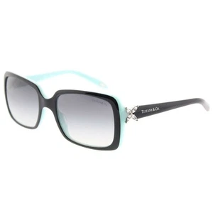 Nuevas gafas de sol Tiffany & Co. TF 4047B 80553C Top negras sobre azules grises degradadas - Imagen 1 de 3