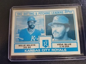 Willie Wilson Vida Blue George Brett 1983 TOPPS BLUE BLACK & WHITE TEST PROOF - Picture 1 of 2