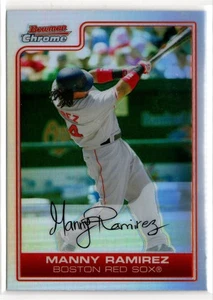 2006 Bowman Chrome Refractor Manny Ramirez Boston Red Sox #168 - Picture 1 of 3