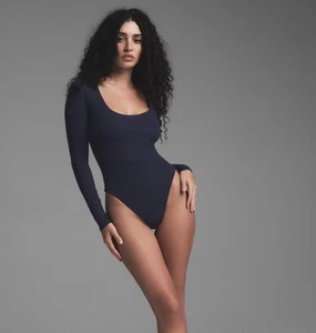 Body Skims Fits Everybody Manga Larga Talla XS Color Azul Marino Nuevo con Etiquetas - Imagen 1 de 9