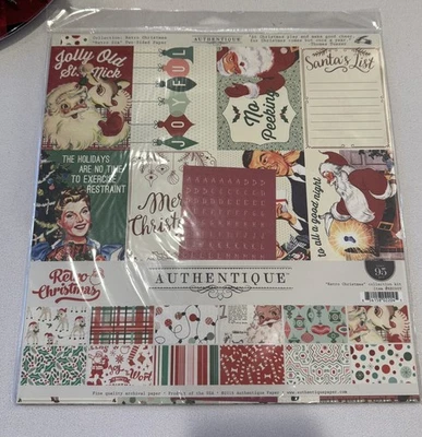 Authentique "Retro Christmas" Scrapbook Collection, 95 piece Holiday NEW! - Image 1 of 3