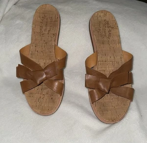 Ladies Kork Ease The Original Leather Slide Sandals * Size 10 - Picture 1 of 9