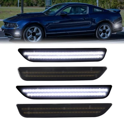 4 luces LED laterales luces de parachoques delanteras traseras para Ford Mustang 2010-2014 Foto 1 de 4