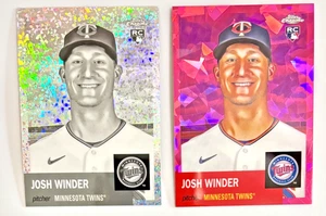JOSH WINDER 2022 TOPPS CHROME PLATINUM #115 RC FUSCHIA ATOMIC # /100 TWINS BS27 - Picture 1 of 2