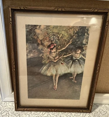 Arte de pared con marco de bailarina de ballet impresión decoración habitación coqueta vintage Foto 1 de 4
