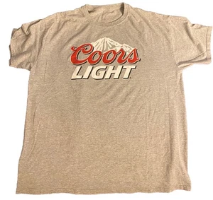 Coors Light Vintage Shirt Men’s Size Large Gray Graphic Logo Tee T Shirt - Picture 1 of 6
