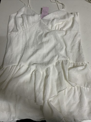 ☀️ Mini abito skater donna a strati con coppa triangolo Wild Fable Off White L