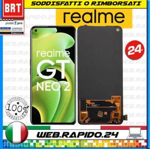 DISPLAY LCD+TOUCH SCREEN PER OPPO REALME GT NEO 2 RMX3370 SCHERMO VETRO NERO_24H - Foto 1 di 2