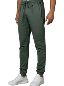 Mens Joggers Boohoo Man Large RRP £30 Fitted Light Green Pockets - Picture 1 of 4