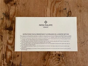 Folleto PATEK PHILIPPE NEPTUNE Booklet - Guidelines Instructions Vintage Watches - Imagen 1 de 4