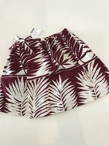 NWT 6-7 CREWCUTS J CREW GIRL'S LITTLE MAYHEM TROPICAL HAWAIIAN BOW SKIRT Cranber - Picture 1 of 3