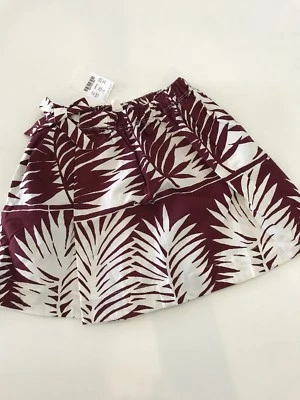 NWT 6-7 CREWCUTS J CREW GIRL'S LITTLE MAYHEM TROPICAL HAWAIIAN BOW SKIRT Cranber - Изображение 1 из 3