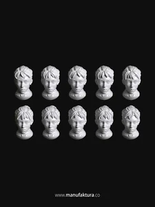 Sisters of Battle 06c Heads x10 - 28mm Scale Resin Bits by Manufaktura Minis - Picture 1 of 3