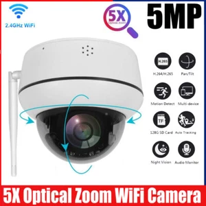 5MP 5X Optischer Zoom WiFi Sicherheitskamera HD IR PTZ Kamera für Haussicherheit - Picture 1 of 17