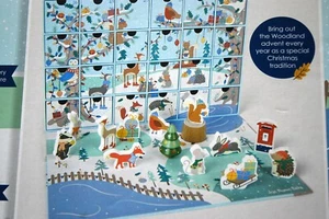 Jojo Maman Bebe Christmas Woodland Animals Filled Advent Calendar 28x26cm - Picture 1 of 4