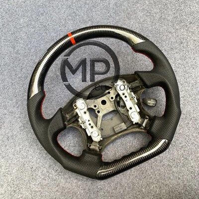 Volante de fibra de carbono personalizado apto para Subaru Impreza WRX 2002 2003 2004 Foto 1 de 4