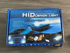 HID Xenon Headlights Lamp Kit, Slim Ballast, H10 10000K (Deep Blue) 55W - Picture 1 of 4