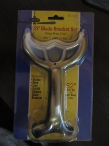 Antique Brass Ceiling Blades Bracket Set 52" Turn of the Century 355-9192-NIB - Picture 1 of 4