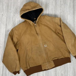 Vintage Y2K Carhartt Men's Size 2XL XXL Brown Chore Jacket Coat Full Zip - Picture 1 of 8