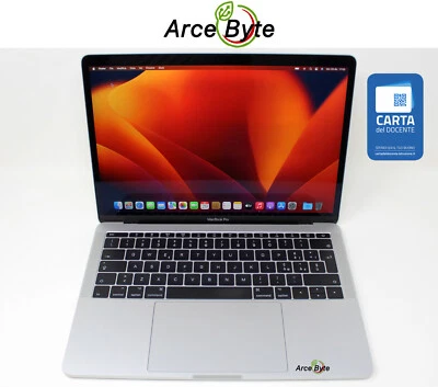 APPLE MACBOOK PRO 13" 2017 CORE i5 2,3 GHz RAM 8 GB SSD 128 GB macOS Ventura - Immagine 1 di 4