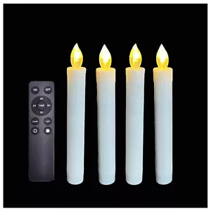 Flameless Taper Candles with Remote Battery Operated Candlesticks LED Electri... - Picture 1 of 6