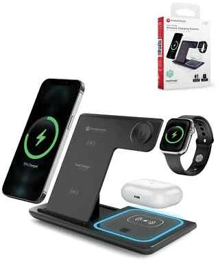 Powerpeak Fast Charge 15W Wireless Charging Stations for iPhone airpods, watch - Image 1 of 4