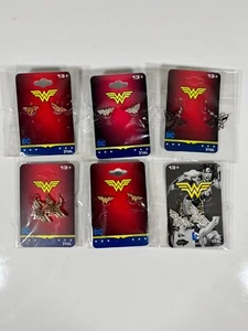 (6) DC Comics Wonder Woman Symbol Stainless Steel Earrings Lot of 6 Pairs NEW - Picture 1 of 2