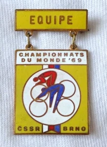 1969 UCI RADSPORT Weltmeisterschaften TEAM TEAM Pin ABZEICHEN selten TEILNEHMER - Bild 1 von 2