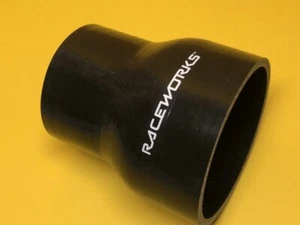 Raceworks SHR-375400BK 3.75 - 4.0" 95 - 102 mm Straight reducer Silicon Black - Picture 1 of 2
