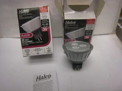 2 yes 2 Halco MR16 4W 3000K Dimmable 60 GU5.3 Damp Location Spot Bulb - Image 1 of 4